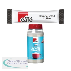 MyCafe Decaf Coffee Sticks Pack of 250 Buy 1 Get FOC Sugar Shaker 650g