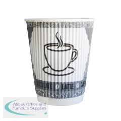 MyCafe Rippled Wall Hot Cups 12oz/35cl (Pack of 25) MYC10269