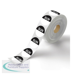 MyCafe Day of Week Food Rotation Label Sunday (Pack of 3500) MYC10615