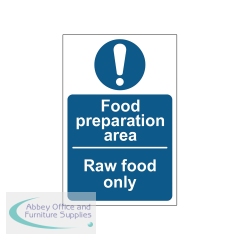 MyCafe Food Preparation Area Raw Food Only Self Adhesive Vinyl 100x150mm MYC10669