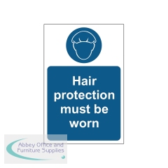 MyCafe Hair Protection Must Be Worn Sign 1.2mm PP 200x300mm MYC10686