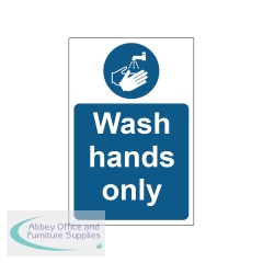 MyCafe Wash Hands Only Sign Self Adhesive Vinyl 200x300mm MYC10691