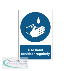 MyCafe Use Hand Sanitiser Regularly Sign Self Adhesive Vinyl 200x300mm MYC10694