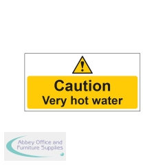 MyCafe Caution Very Hot Water Sign Self Adhesive Vinyl 200x100mm MYC10698