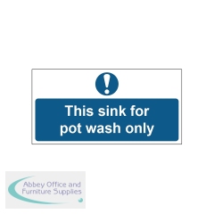 MyCafe This Sink For Pot Wash Only Sign Self Adhesive Vinyl 200x100mm MYC10703