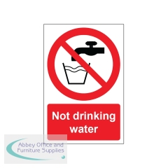 MyCafe Not Drinking Water Sign Self Adhesive Vinyl 100x150mm MYC10705