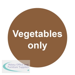 MyCafe Vegetables Only Sign Self Adhesive Vinyl 100x100mm MYC10708