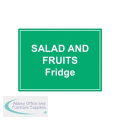 MyCafe Salad and Fruits Fridge Sign Self Adhesive Vinyl 150x200mm MYC10713