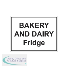 MyCafe Bakery and Dairy Fridge Sign Self Adhesive Vinyl 150x200mm MYC10715