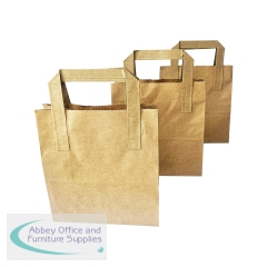 MyCafe Kraft Paper Carrier Bag 215x115x250mm (Pack of 250) MYC10948