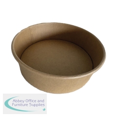 MyCafe Round PE Lined Kraft Bowl 1300ml (Pack of 300) MYC11397