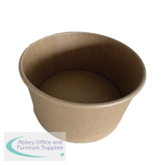 MyCafe Round PE Lined Kraft Bowl 1000ml (Pack of 300) MYC11401