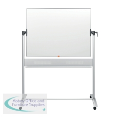 Nobo Enamel Magnetic Mobile Whiteboard 1500x1200mm 1901035