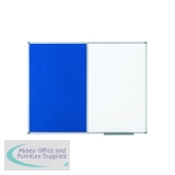 Nobo Classic Combi Blue Felt/Steel noticeboard, 900 x 600mm