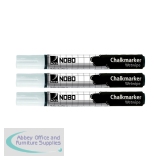 Nobo Chalk Marker White (3 Pack) 34438398