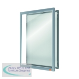 Nobo A4 Poster Frame Anodised Clip Wall Mountable Silver 1915578