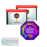 Nescafe Azera Americano Tin 500g x2 FOC Quality Street Tub 600g