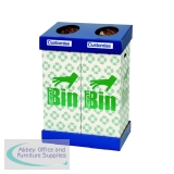 Acorn Office Twin Recycling Bin Blue/Green 802853