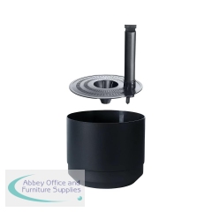 Paulina Self Watering Pot 25cm Black 48365