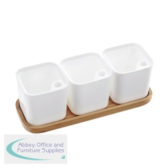 Eden Herb Self Watering Pot Set of 3 12cm White 698500