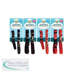 Dog Lead and Collar Small and Medium x2 Assorted (Pack of 12) 313599