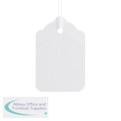 Go Secure by 5 Star Strung Tags x100 Tags 29x20mm White (Pack of 25) PB11286