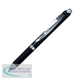 Pentel EnerGel Permanent Security Pen Medium Black Pack of 12 BLP77-AX
