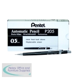 Pentel P200 Automatic Pencil 0.5mm Black Barrel (12 Pack) P205