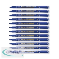 Pentel Permanent Marker Fine Point Blue (Pack of 12) NM470-C