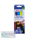 Pentel Liquid Chalk Marker Chisel Tip Assorted Pack of 4 SMW26/4-BCGW