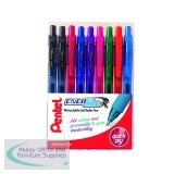 Pentel EnerGel Retractable Pen Medium Assorted 9 Pack YBL107/9-MIX