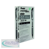 Pentel EnerGel Xm Rollerball Pen Medium Black (12 Pack) BL57-A