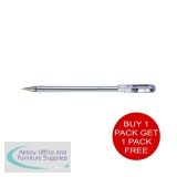 Pentel Superb Fine Ballpoint Pen Black (Pack of 24) Buy One Get One Free
