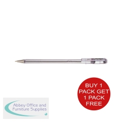 Pentel BK77 Superb Ballpoint Pen Fine Black (Pack of 12) 2 For 1