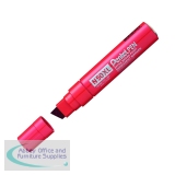 Pentel N50XL Marker Chisel Tip Red Pack of 6 N50XL-B