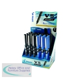 Pilot V5 Hi-Tecpoint Rollerball Black Pen and Blue Display (24 Pack) 100502400