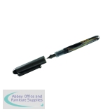 Pilot Black Ink/Metallic Grey Barrel VPen Disposable Fountain Pens (12 Pack) SV4W-01