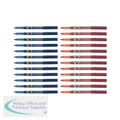 Pilot V7 Hi-Tecpoint Ultra Rollerball Buy Pack of 12 Blue Pens Get Pack of 12 V7 Red Pens FOC