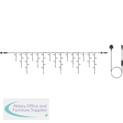 LED Black Rubber Icicle Lights 4m Warm White EC10501