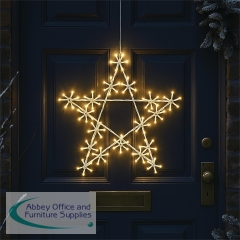 LED Metal Outdoor Christmas Star Light 500mm Warm White XH10078