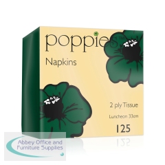 Poppies 2-Ply Napkins 33cm Forest Green (Pack of 2000) 3324FG/CASE