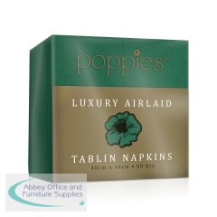 Poppies Tablin Napkins 8 Fold 40cm Forest Green (Pack of 500) 4048FG