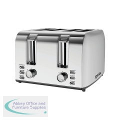 Igenix 4 Slice Toaster 1500W Stainless Steel IGT0409SS