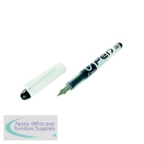 Pilot Black Ink/White Barrel VPen Disposable Fountain Pen (12 Pack) SV4W01