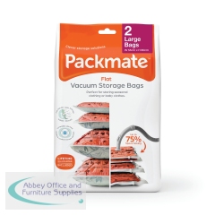 Packmate Large Flat Vacuum Storage Bags (Pack of 2) C40406-GRE
