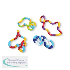 Playlearn Tangle Junior Fidget Toy/Puzzle 370x8mm Assorted (Pack of 4) TWIST4