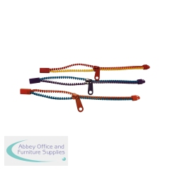 Zip Fidget Bracelet Assorted 200x8x8mm (Pack of 3) ZIP3