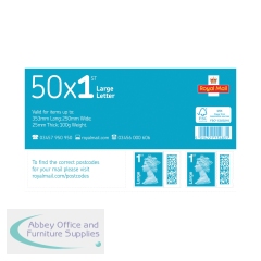 Royal Mail First Class Large Postage Stamps Sheet (Pack of 50) BBSL1