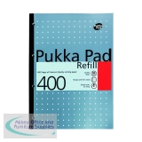 Pukka Pad Ruled Metallic Four-Hole Refill Pad Side Bound 400 Pages A4 (5 Pack) REF400