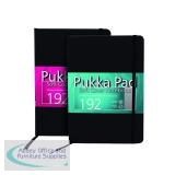 Pukka Pad Signature Soft Cover Notebook Casebound A5 Black (Pack of 3) 6981-SIG